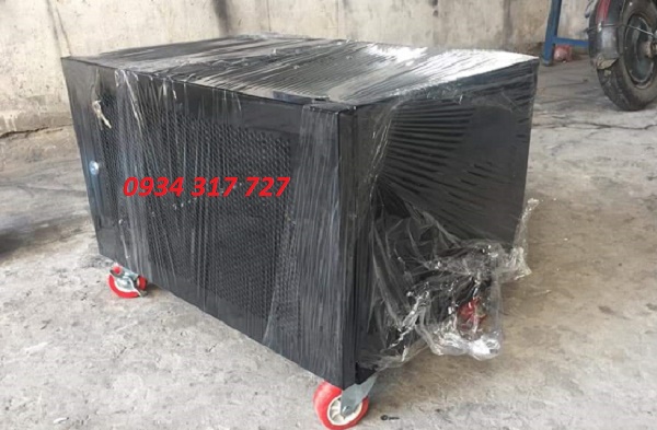 Tủ mạng 6U-Sâu 400 có bánh xe, Cửa lưới, màu đen